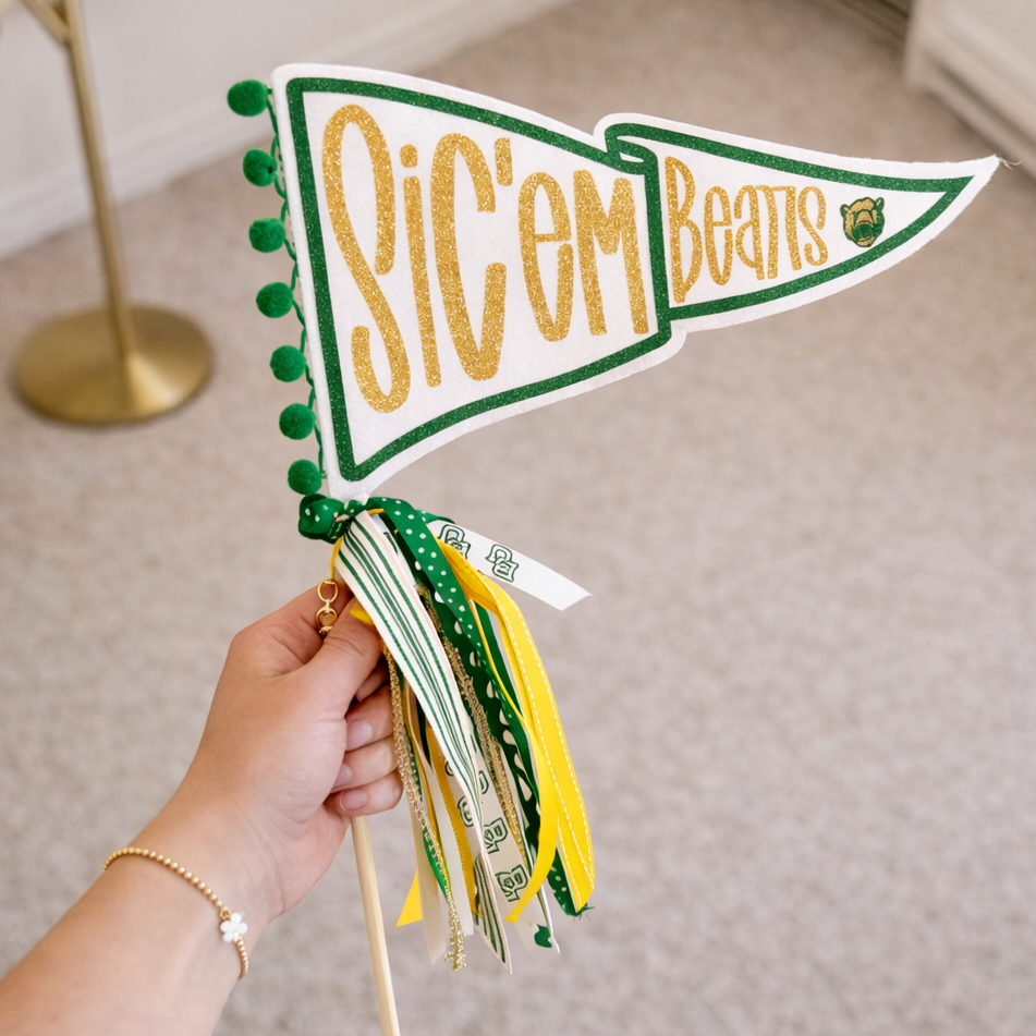 Custom Pennant Grad Party Decor College Decision Bed Party Decor