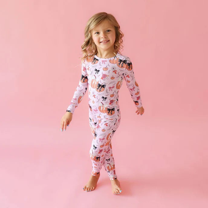 Pumpkin Pink Halloween Classic Pajama Set