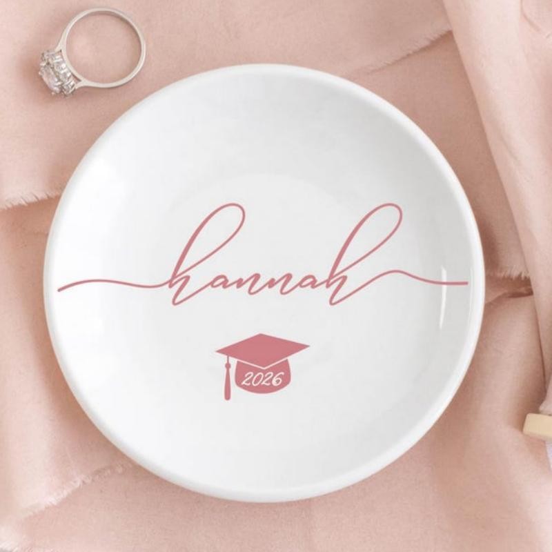 Personalized College Ring Dish Graduation Gift Alumni Gift