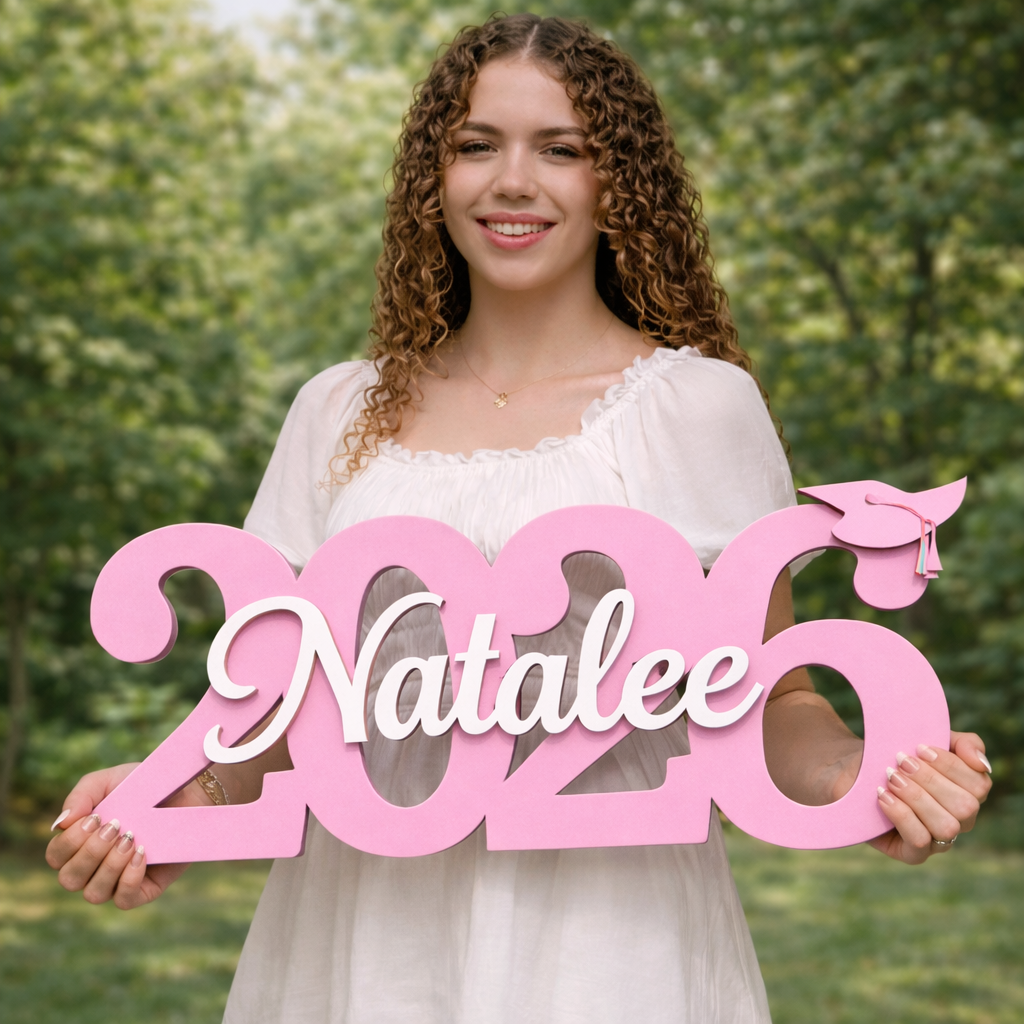 Custom Graduation Name Sign Her/Him Grad Party Decorations