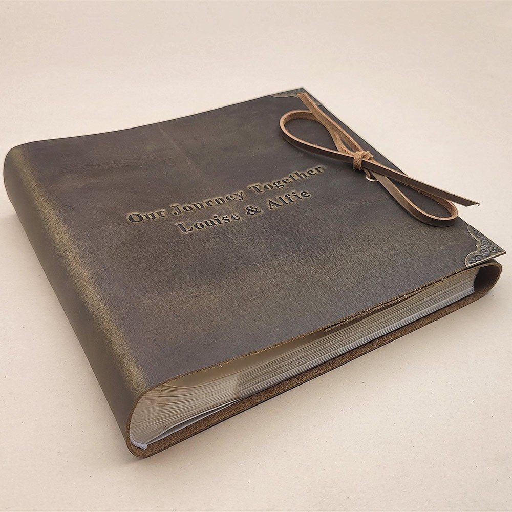 Personalized Genuine Leather Photo Album Our Adventure Book Valentine's Day Anniversary Gift For Couple