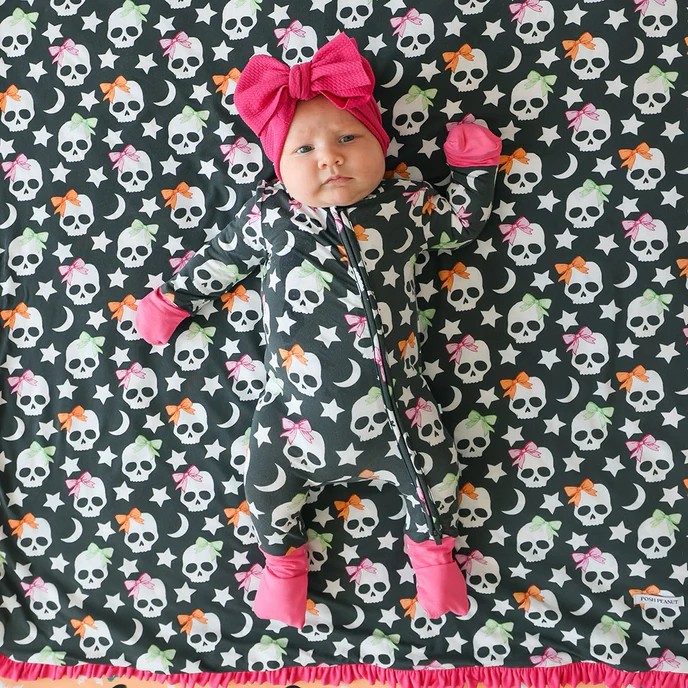 Cute Skull Halloween Convertible One Piece 