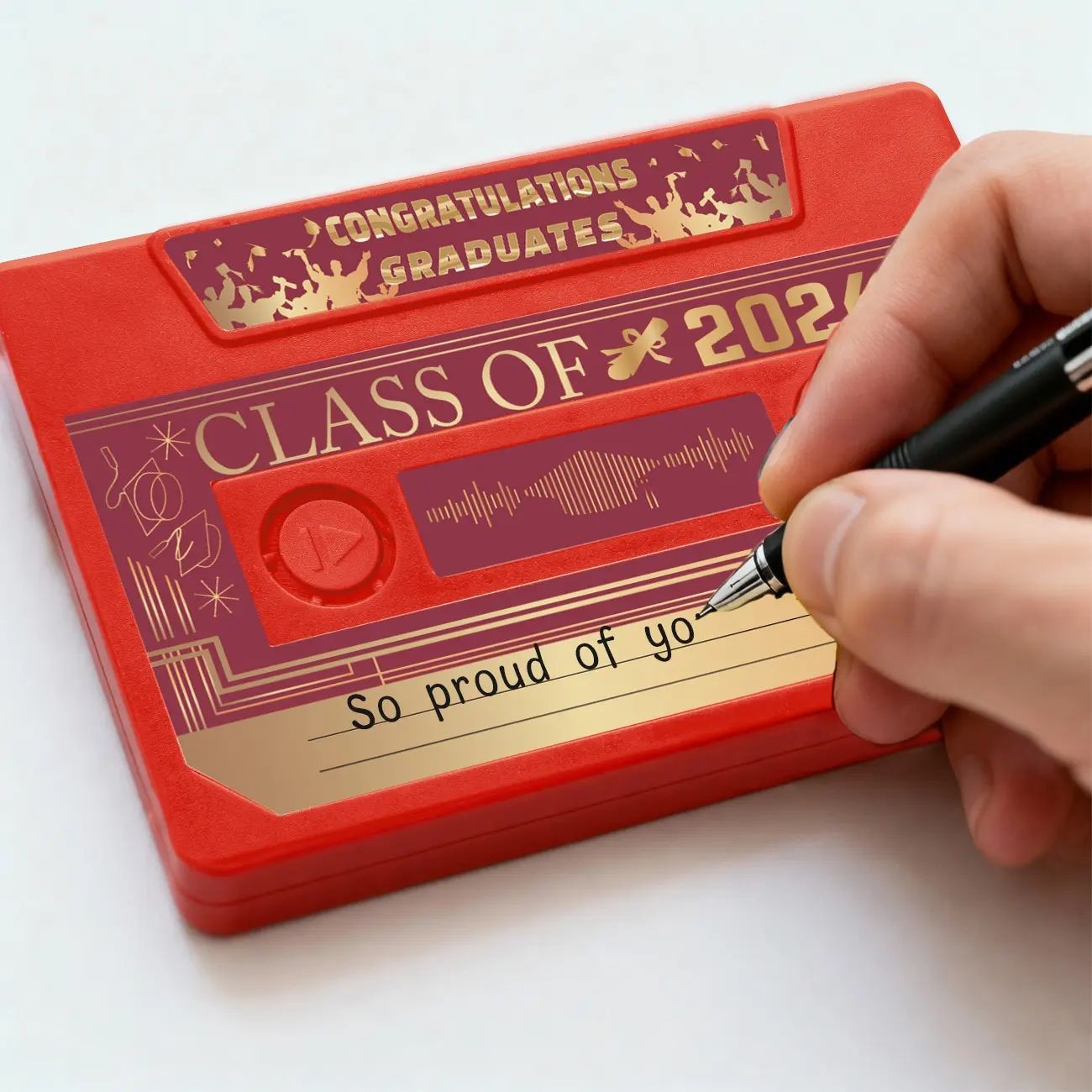 Custom Class of 2026 Voice Recordable Greeting Card for Graduation Party Favors & Guestbook