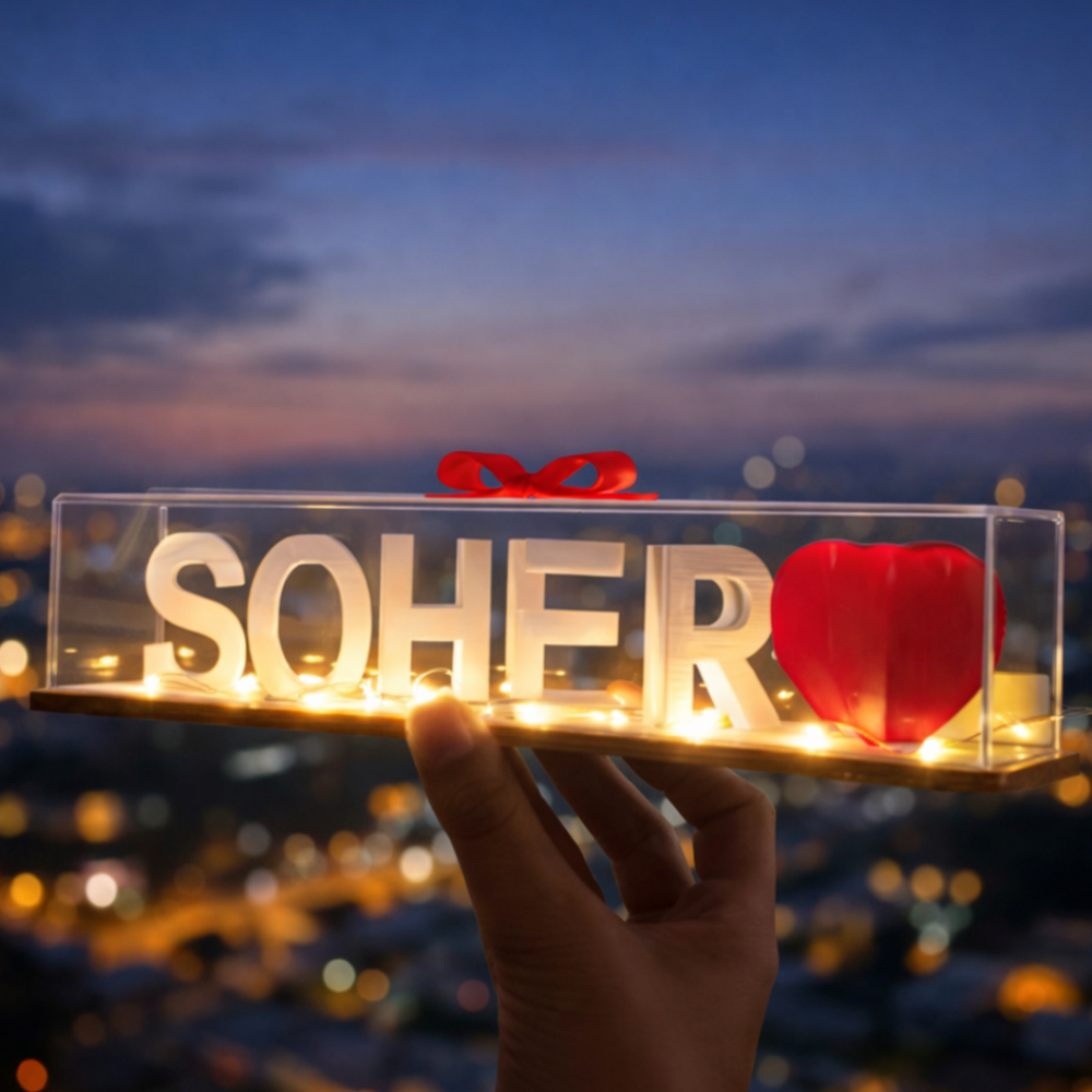 Dual Name Illusion Love 3D Printed as Sweet Gifts