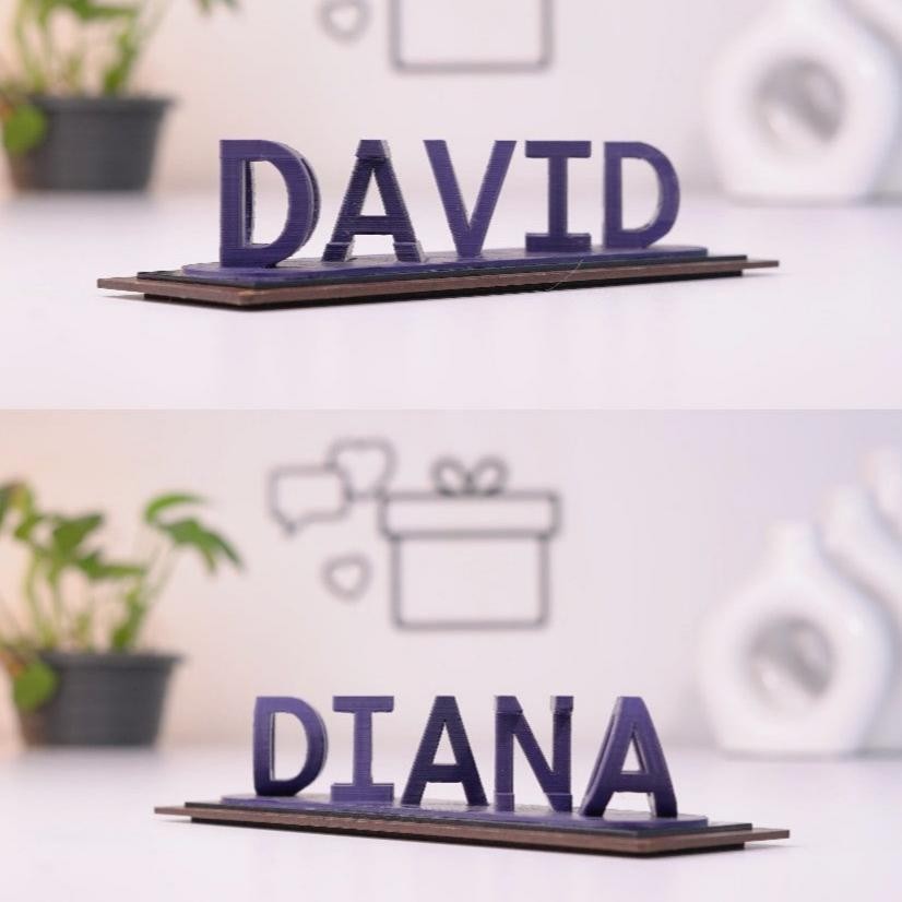 Personalized Dual Name Illusion Love 3D Printed Sweet Gift