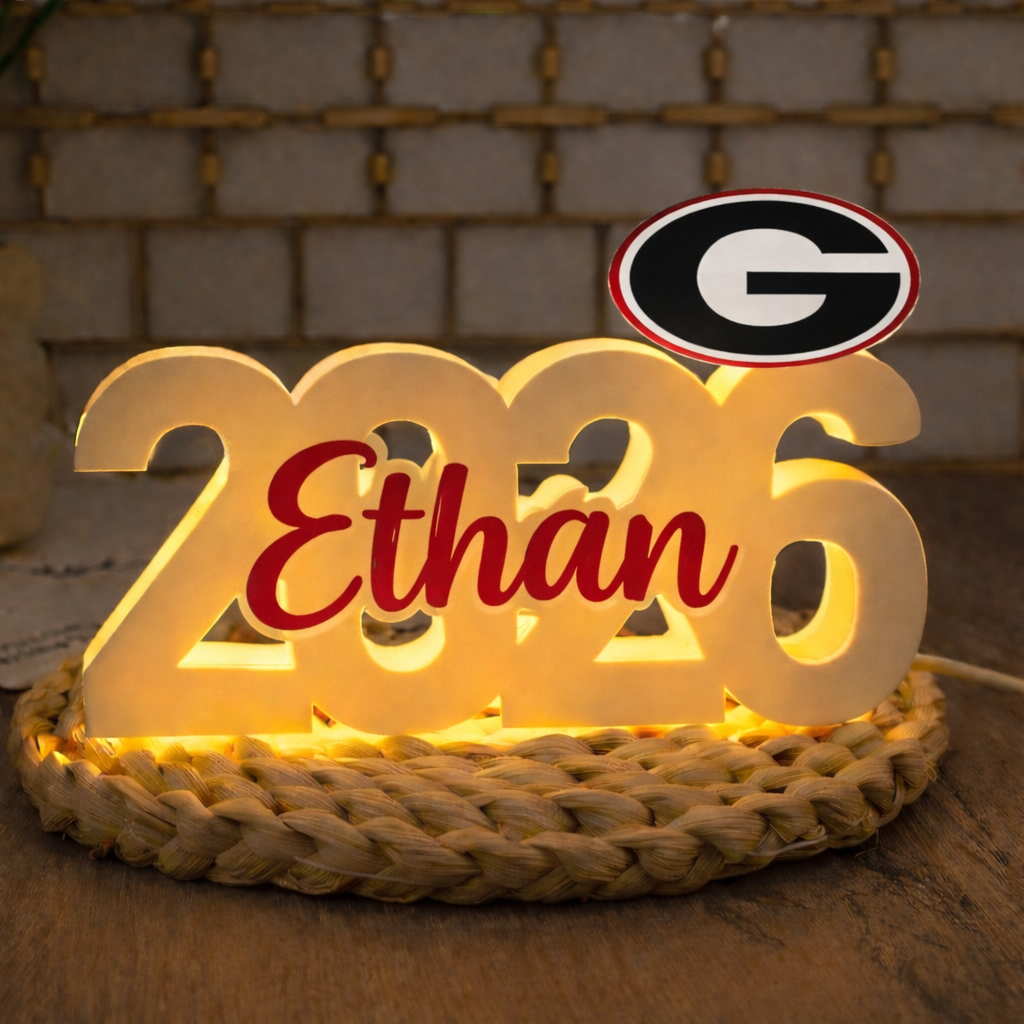 Personalized Graduation Light Box Custom Name LED Night Light Gift with School Logo