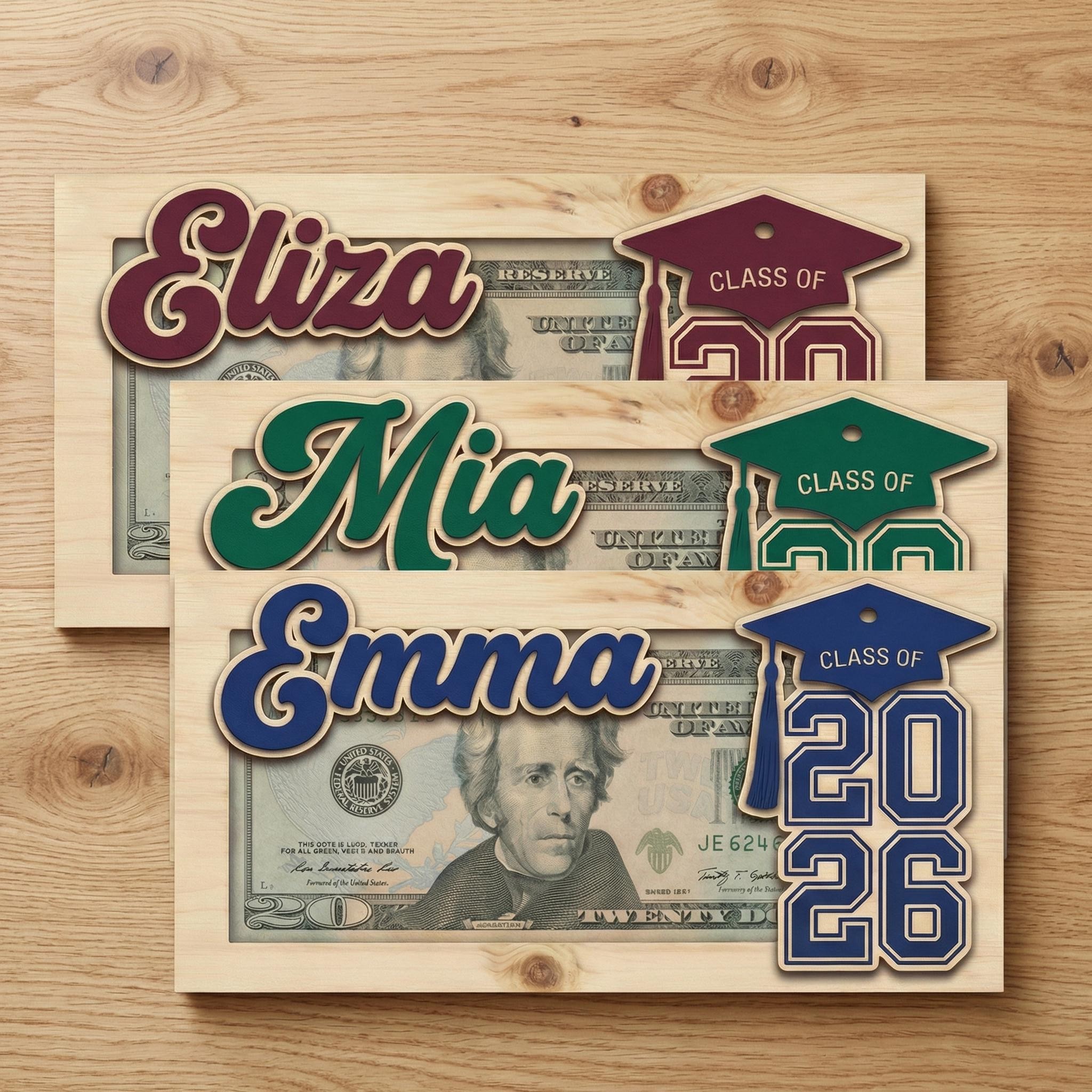 Personalized Graduation 2026 Money Holder Gift, Custom Gift for Grad Student