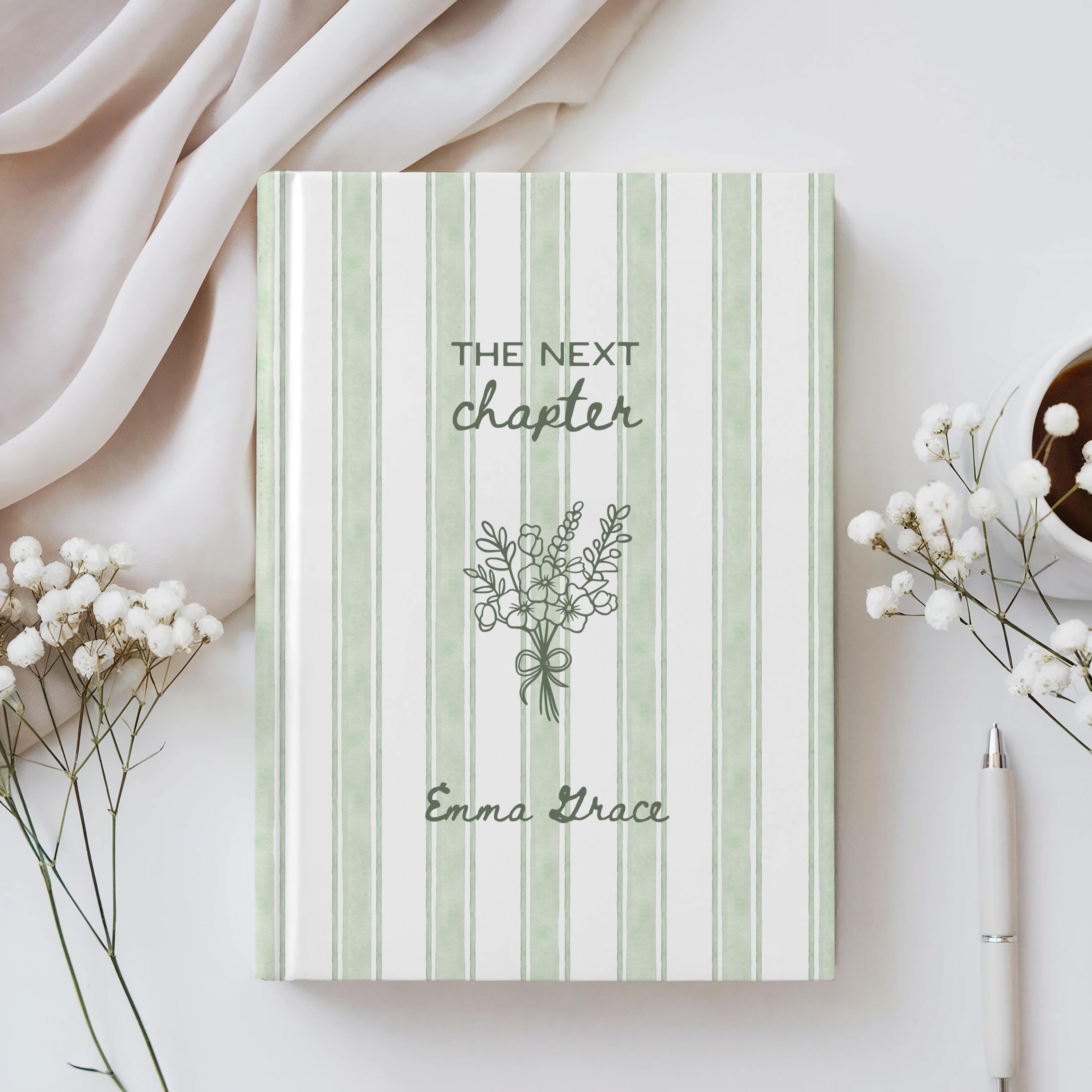 Custom Name Birth  Flower Graduate Keepsake Notebook Class of  2026 