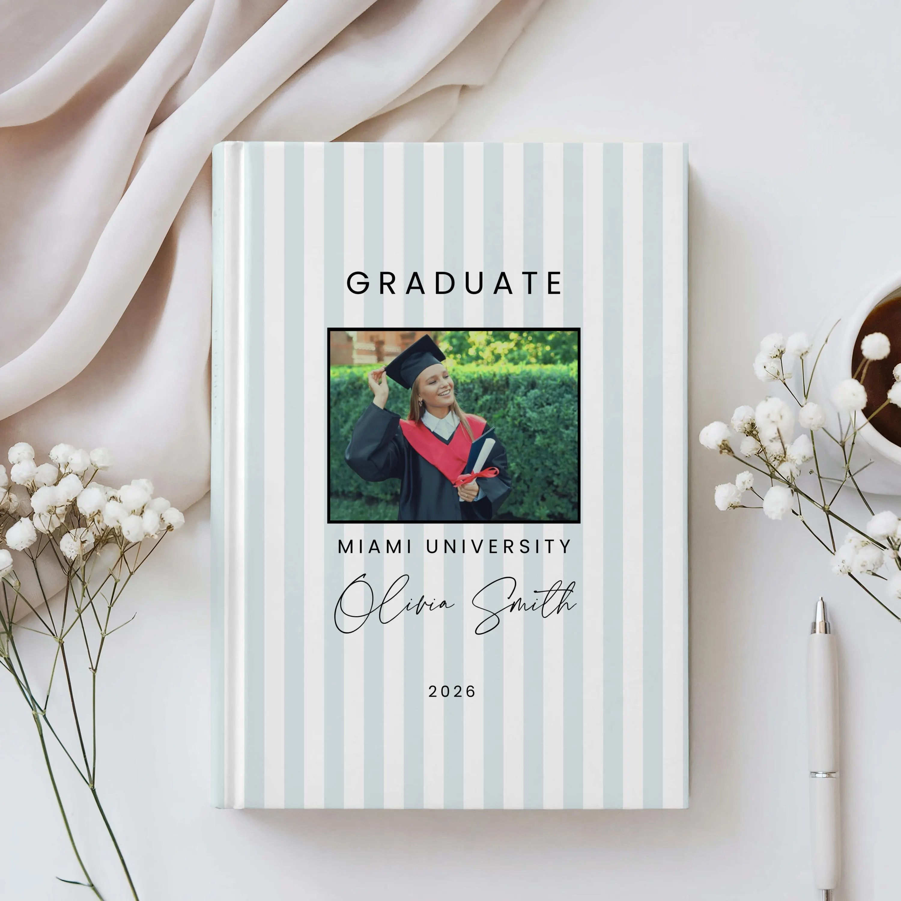 Custom Name And Photo Graduate Keepsake Notebook Class of  2026 