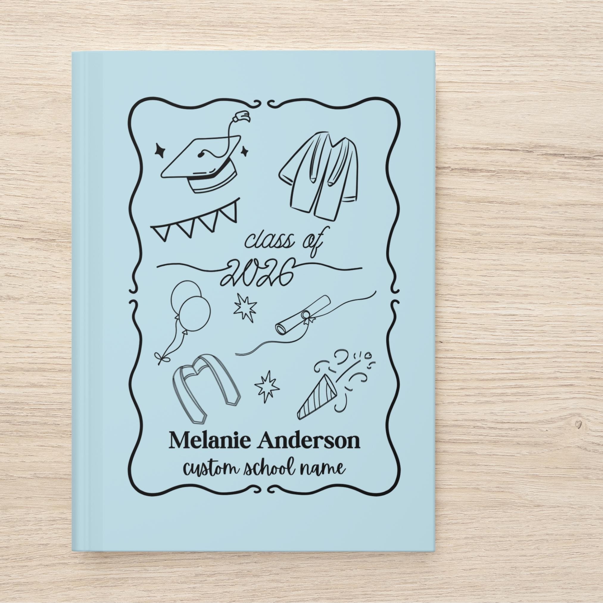 Custom Name Graduate Keepsake Notebook Class of  2026 