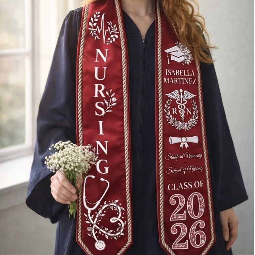 Personalized 2026 Graduation Stole with Name