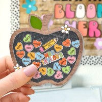 Personalized Apple Shaker Magnet With Kids Name Teacher Appreciation Gift
