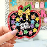 Personalized Apple Shaker Magnet With Kids Name Teacher Appreciation Gift