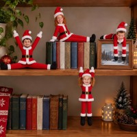 Personalized Christmas Plush Doll, Custom Face Poseable Toy, Funny Family Holiday Gift, Personalized Christmas Keepsake