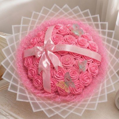 Custom Glitter Roses Graduation Bouquet: Personalized Class of 2026 Gift