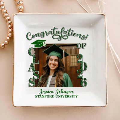 Personalized College Ring Dish Graduation Gift Alumni Gift