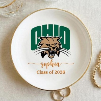 Personalized College Logo Ring Dish Graduation Gift Alumni Gift