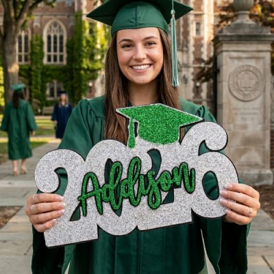 Custom Graduation Name Sign Her/Him Grad Party Decorations