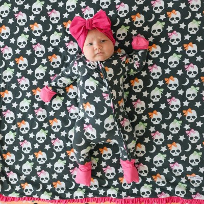 Cute Skull Halloween Convertible One Piece 