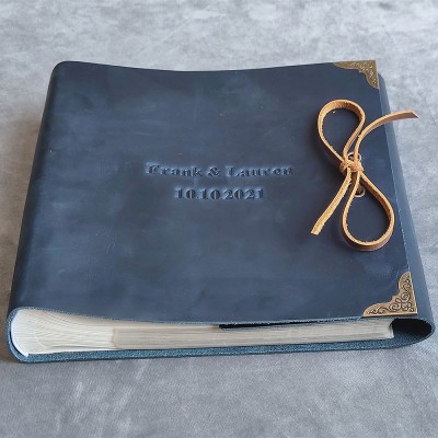Personalized Genuine Leather Photo Album Our Adventure Book Valentine's Day Anniversary Gift For Couple