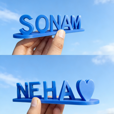 Glitter Double Name Fantasy Love 3D Printed Sweet Gift