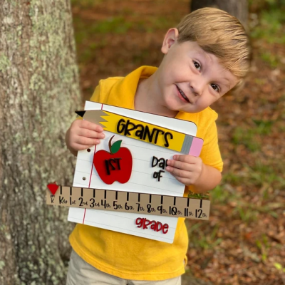 Personalized First/100th/Last Day of School Interchangeable Back to School Sign Prop For Kids Gift Ideas