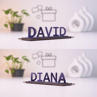 Personalized Dual Name Illusion Love 3D Printed Sweet Gift