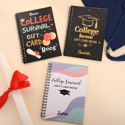 Custom College Life Survival Kit Gift Card Book,Meaningful Graduation & Back to School Gift