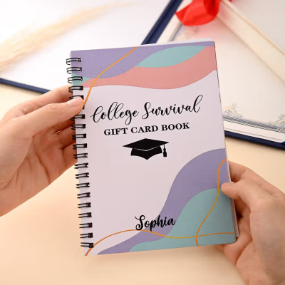 Custom College Life Survival Kit Gift Card Book,Meaningful Graduation & Back to School Gift