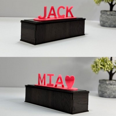 Personalized Dual Name Illusion Love 3D Printed Sweet Gift