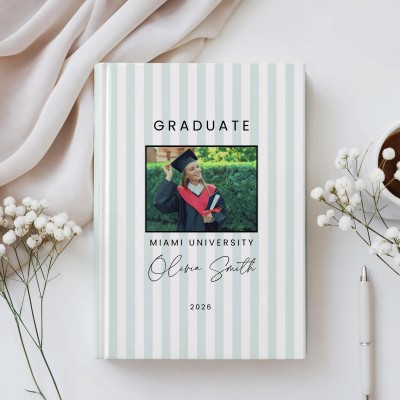 Custom Name And Photo Graduate Keepsake Notebook Class of  2026 