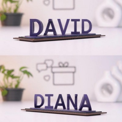 Personalized Dual Name Illusion Love 3D Printed Sweet Gift