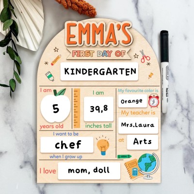 Personalized First/Last Day of School Interchangeable Back to School Sign Prop For Kids Gift Ideas