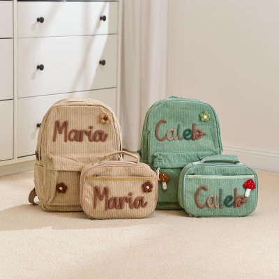 Personalized Kids Backpack and Lunchbag Set Back to School Gift
