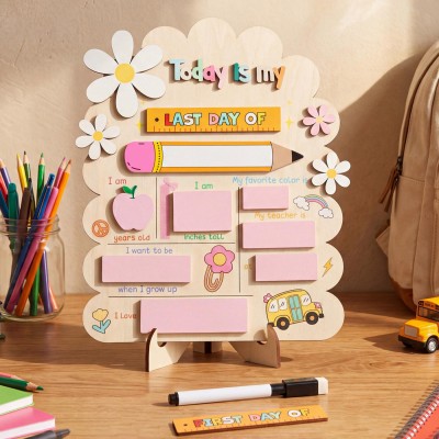 Personalized First/Last Day of School Interchangeable Back to School Sign Prop For Kids Gift Ideas