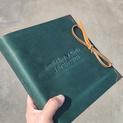 Personalized Genuine Leather Photo Album Our Adventure Book Valentine's Day Anniversary Gift For Couple