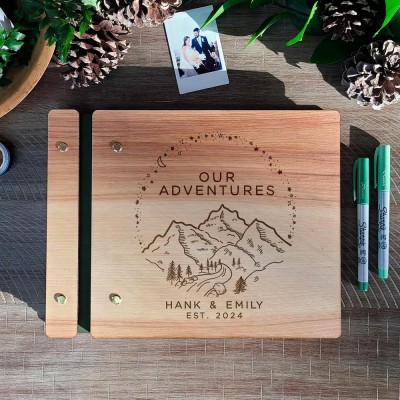 Personalized Our Adventure Book Scrapbook Couples Travel Album Anniversary Gift Valentine's Gift Christmas Gift